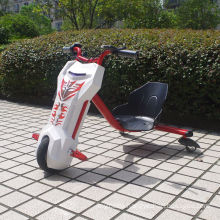 Mototec White Triker 12V Drift Scooter Ride - Lithium Battery Powered Bike